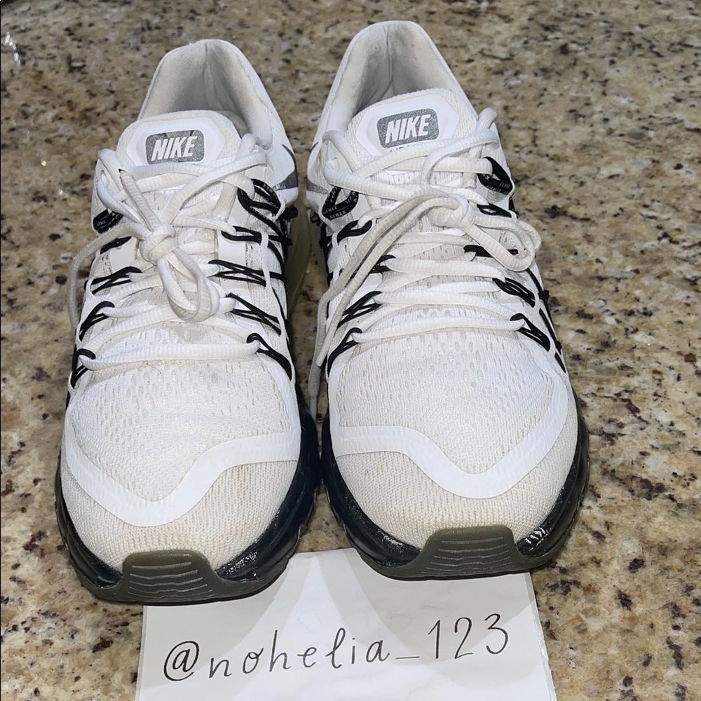Nike AirMax White and Black Athletic Shoes